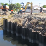 Composite sheet piling