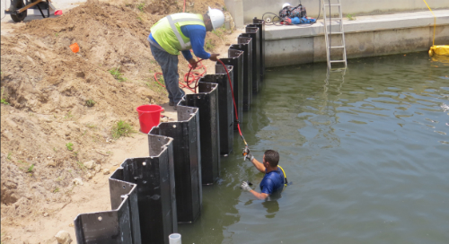 Composite sheet piling