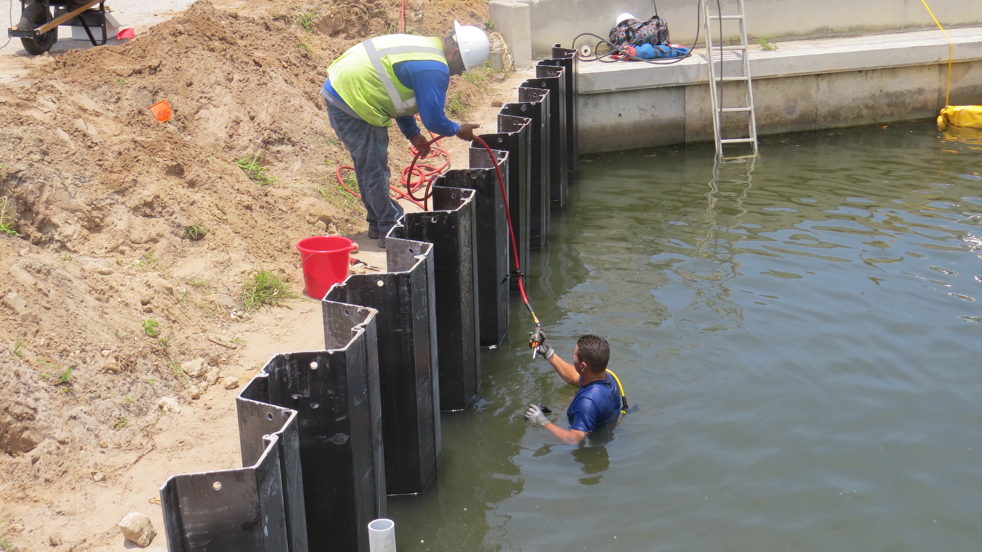 seawall cutting for pipe cherry estates