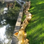 crumbling transite wall with sinkholes - orlando florida