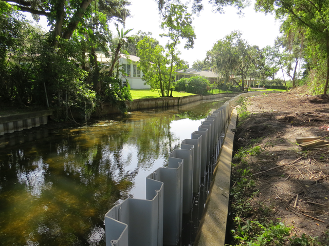 vinyl seawall 2200 linear feet florida hospital orlando