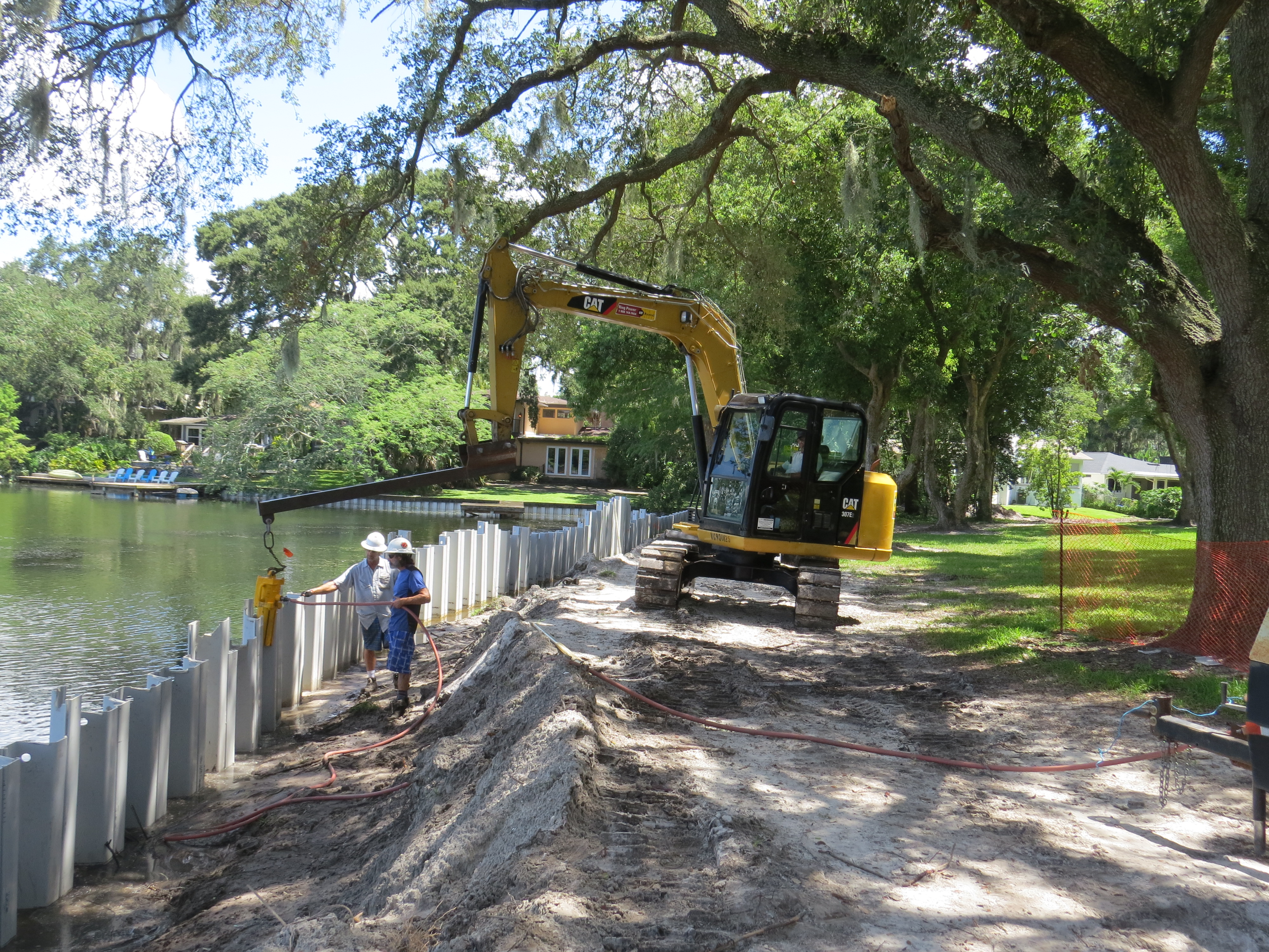 vinyl seawall installation florida hospital orlando