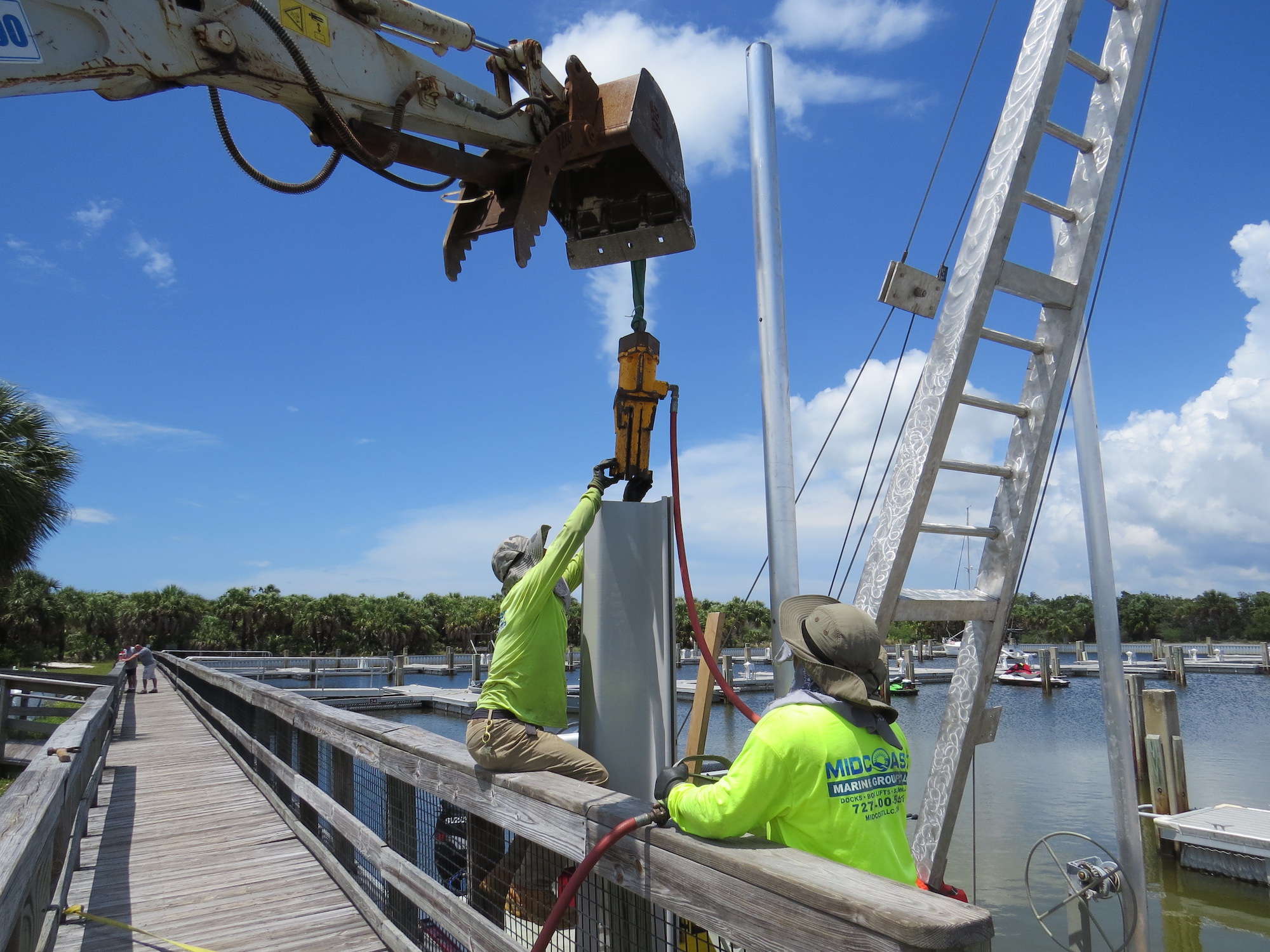 Seawall Installation Caladesi Island - Midcoast Construction