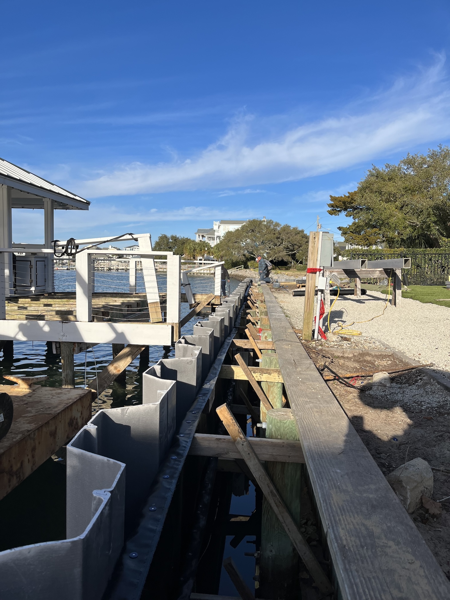 new seawall installation wrightsville beach nc